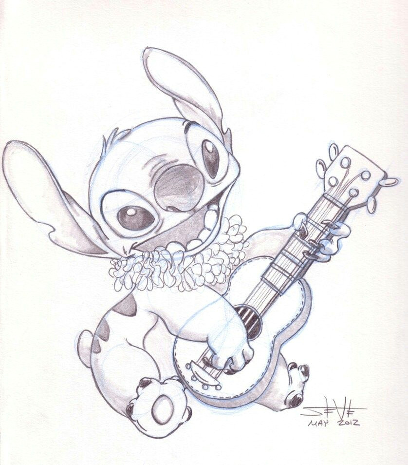Cute Stitch Drawing Aww Stich In Hawaii Cool Drawings Pinterest Character Design