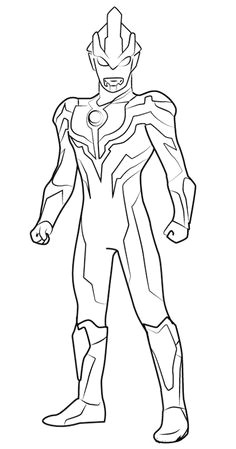 Cute Ultraman Drawing 9 Gambar Fantastic Ultraman Coloring Pages Terbaik Printable