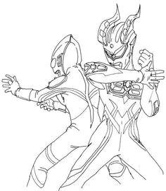 Cute Ultraman Drawing 9 Gambar Fantastic Ultraman Coloring Pages Terbaik Printable