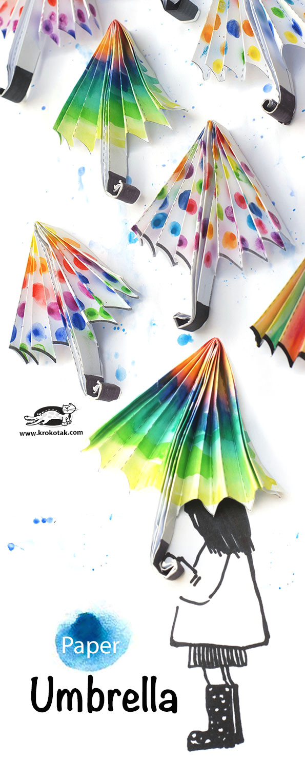 Cute Umbrella Drawing Krokotak Paper Umbrella