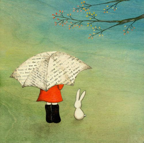 Cute Umbrella Drawing that Cute Little Bunny Rain A A A Umbrella Art Illustration