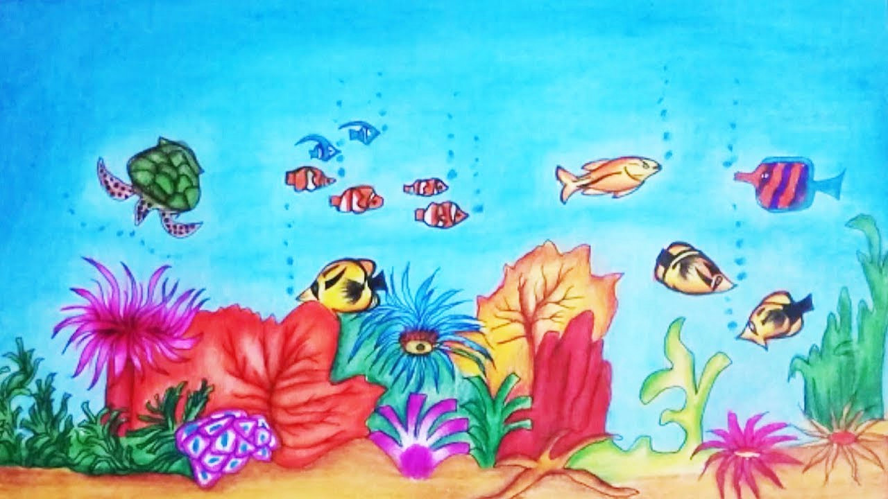 Cute Underwater Drawing Underwater Drawing Free Download On Ayoqq org
