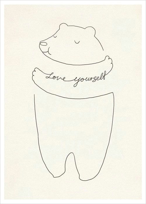 Cute Uterus Drawing Love Yourself Inspiring Poster Design Ilovedoodle Cute Inspiring