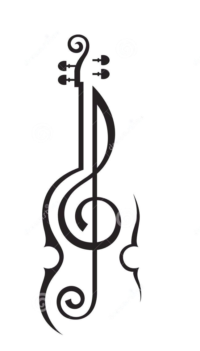 Cute Violin Drawing Treble Cleff Violin Art Inspirations Music Violin Music Drawings