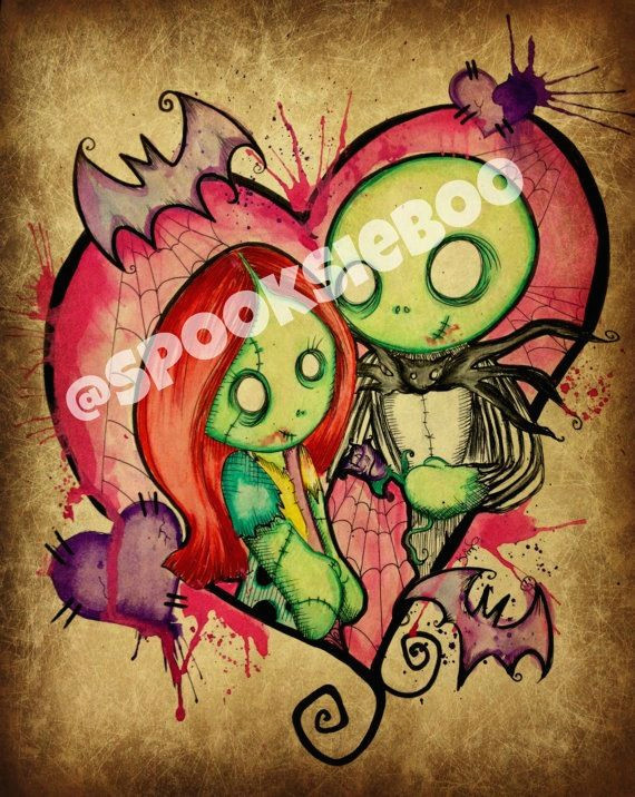 Cute Zombie Drawing Zombie Jack and Sally Tim Burton Zombie Tattoos Tattoos