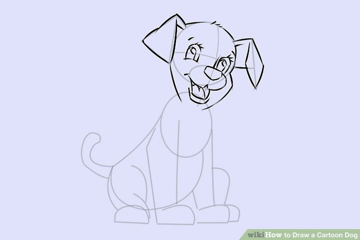 D Dog Drawing 6 Easy Ways to Draw A Cartoon Dog with Pictures Wikihow