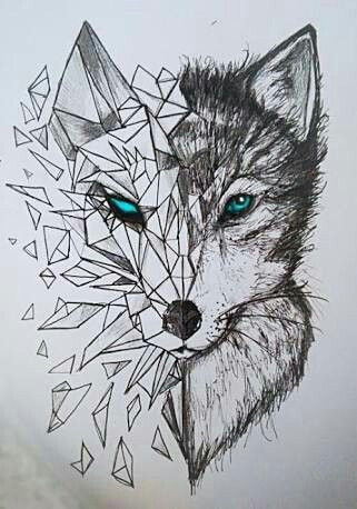 D.o Wolf Drawing Have to Do Paint and Brushes In 2019 Drawings Art Geometric