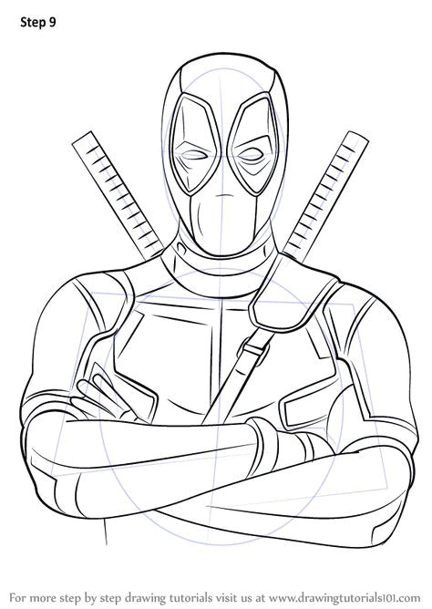 Deadpool 2 Drawing Easy Learn How to Draw Deadpool Deadpool Step by Step Drawing