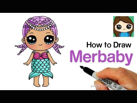 Descendants 2 Drawings Easy How to Draw Merbaby Easy Lol Surprise Doll Youtube Drawing