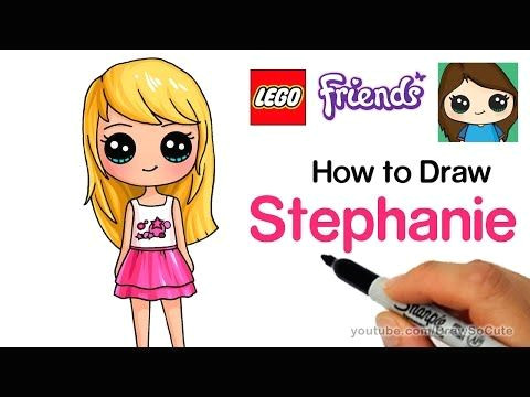 Descendants 2 Easy Drawings How to Draw Lego Friends Stephanie Youtube Cute Drawing In 2019