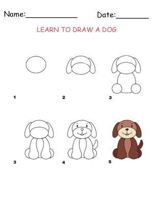 Directed Drawing Dogs Learn How to Draw A Dog with Our Free and Fun Activity Sheets Your