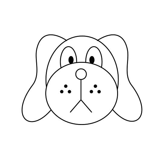 Directed Drawing Of A Dog Draw A Dog Face Drawings Drawings Dogs Drawing for Kids