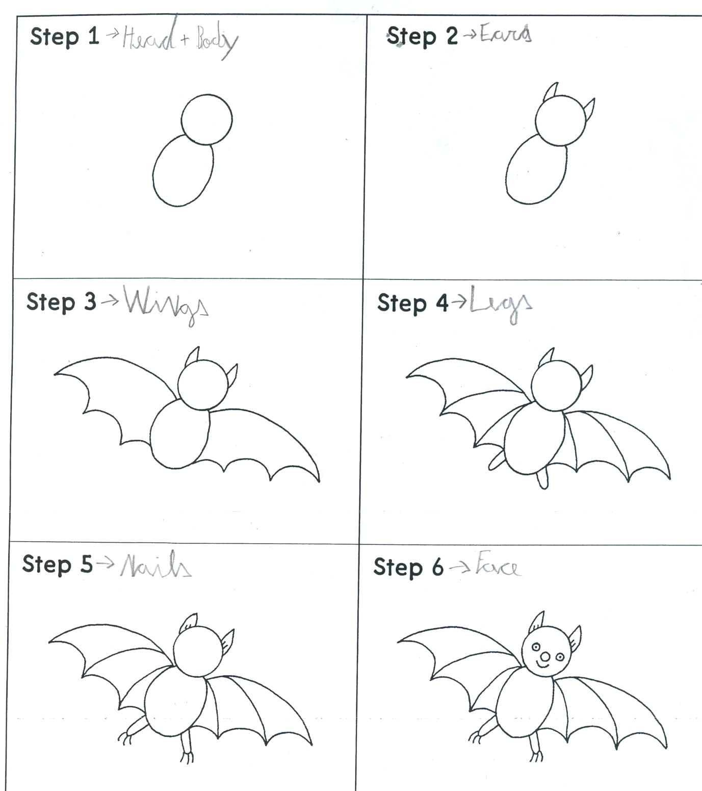 Directed Drawing Of A Halloween Cat Let S Go How to Draw A Bat Lasten askartelu 2019 Pinterest
