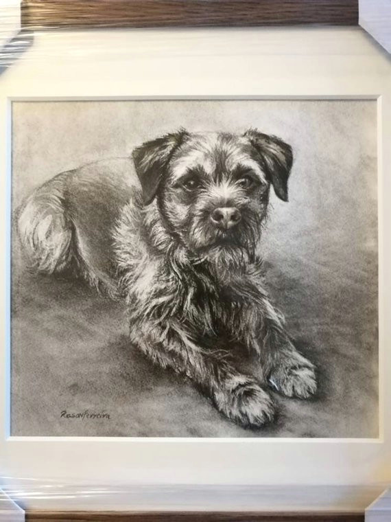 Dog Drawing Commission Commission Charcoal Portraits Of Dogs and All Pets Unique Etsy
