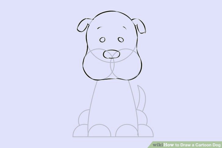 Dog Drawing Really Easy 6 Easy Ways to Draw A Cartoon Dog with Pictures Wikihow