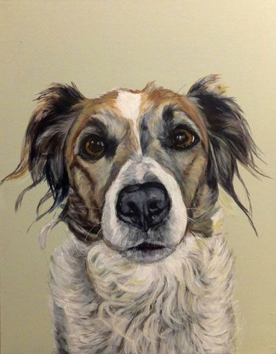 Dogs Barking Drawing Izzie Acrylic On Canvas Bespoke Dog Portrait From Barking Madden