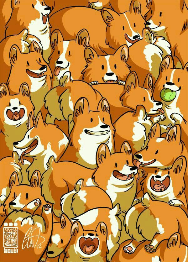 Dogs Drawing Wallpaper Corgis so Much Wow Phone Backgrounds Pinterest Corgi Corgi