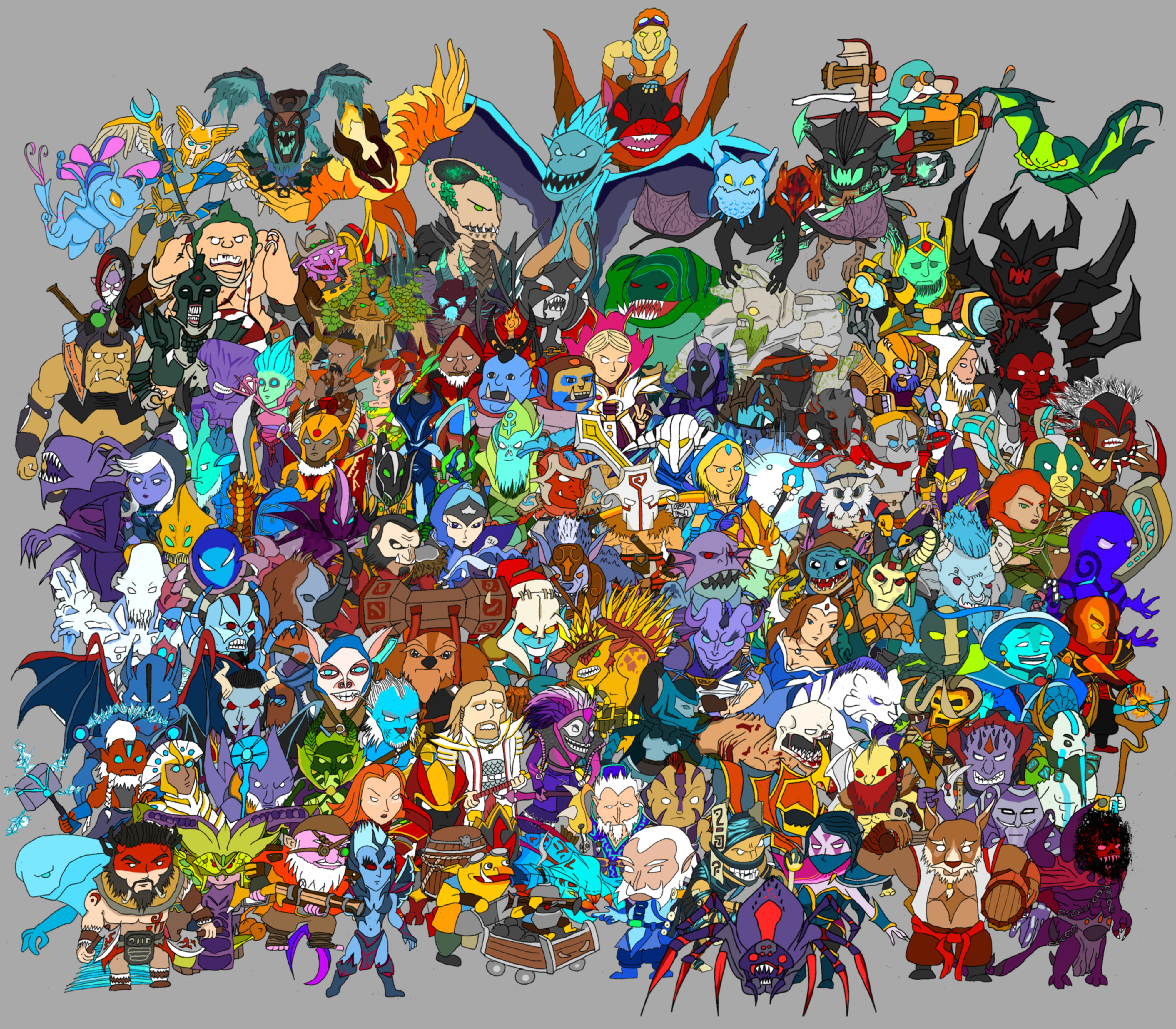 Dota 2 Hero Drawing Easy I Tried to Draw All the Heroes Let Me Know What You Think Try to