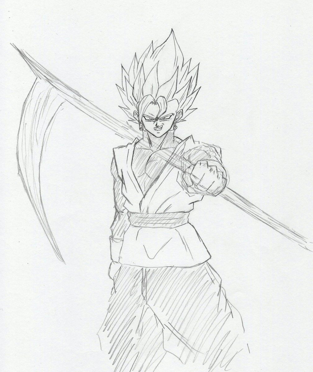 Dragon Ball Z Drawing Ideas Dessin Black Goka Super Saiyajin Rose Dragonball Dragon Ball