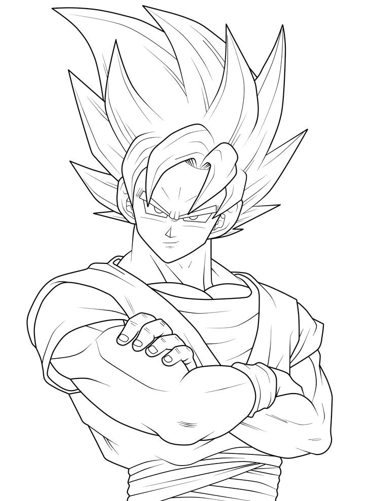 Dragon Ball Z Easy Drawings Print Goku Goku Coloring Pages A Goku Coloring Pages 10 Visit