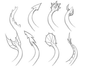 Dragon S Tail Drawing Tail Possibilities Dragons Drawings Easy Drawings Dragon Art