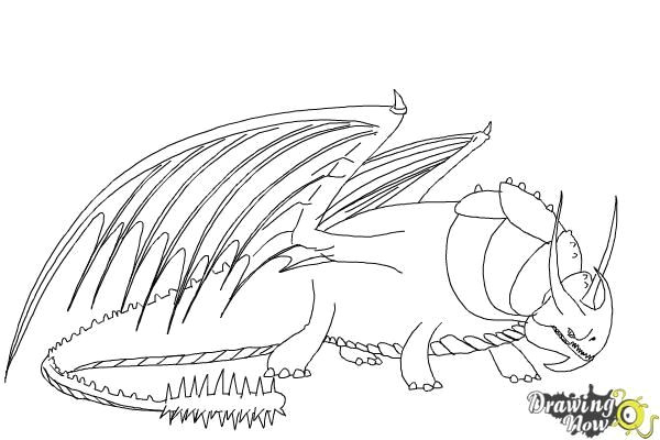 Dragons Drawing Colour How to Draw Skullcrusher From How to Train Your Dragon 2 Step 8