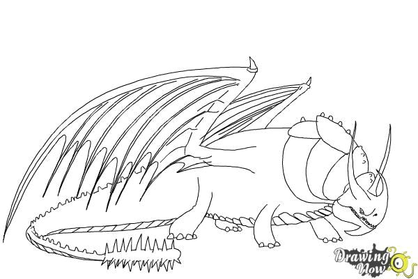 Dragons Drawing Colour How to Draw Skullcrusher From How to Train Your Dragon 2 Step 8
