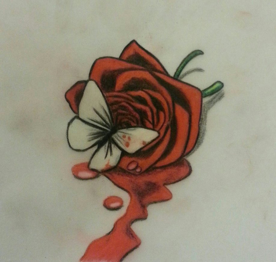 Draw A Bleeding Rose Dongetrabi Black Rose Drawing Bleeding Images