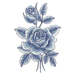 Draw A Blue Rose Delft Blue Roses 02 Sm Machine Embroidery Designs I I E