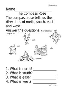 Draw A Compass Rose Worksheet 8 Best Compass Rose Activities Images Preschool social Studies