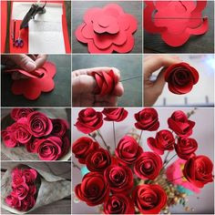 Draw A Paper Rose Flower Twisting Craft Tutorial Quick and Easy Craft Crafts