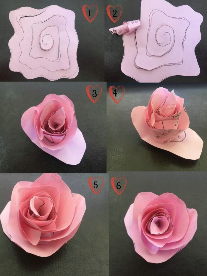 Draw A Paper Rose Flower Twisting Craft Tutorial Quick and Easy Craft Crafts