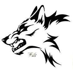 Draw A Tribal Wolf 180 Best Wolf Drawings Images Drawing Techniques Drawing