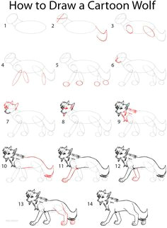 Draw Anime Wolves Step Step 217 Best Cartoon Wolf Images Animal Drawings Sketches Of Animals