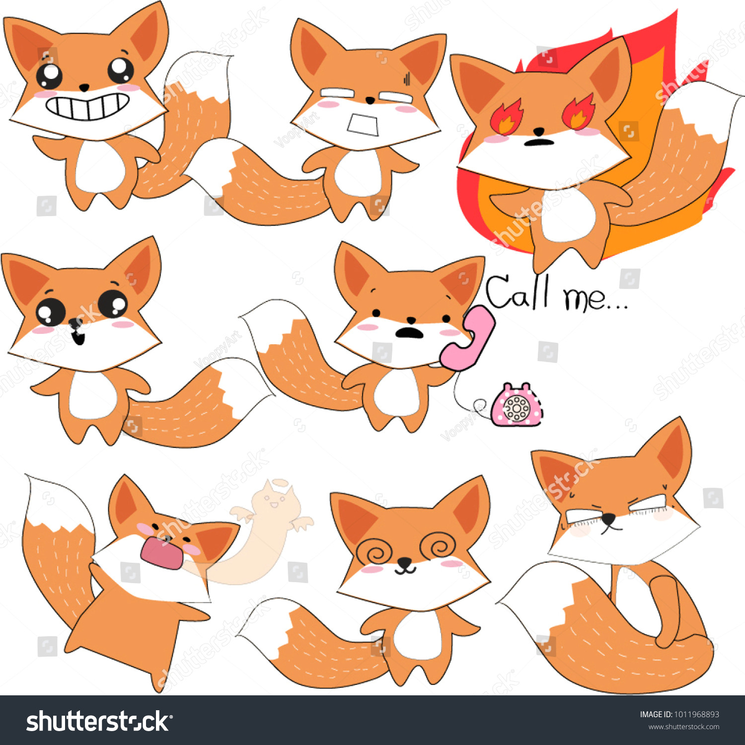 Draw Baby Wolf Cartoon Emoji Sticker Cartoon Comiccute Happy Smile Stock Vector Royalty