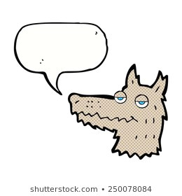 Draw Cartoon Wolf Head Royalty Free Stock Illustration Of Cartoon Smug Wolf Face Speech