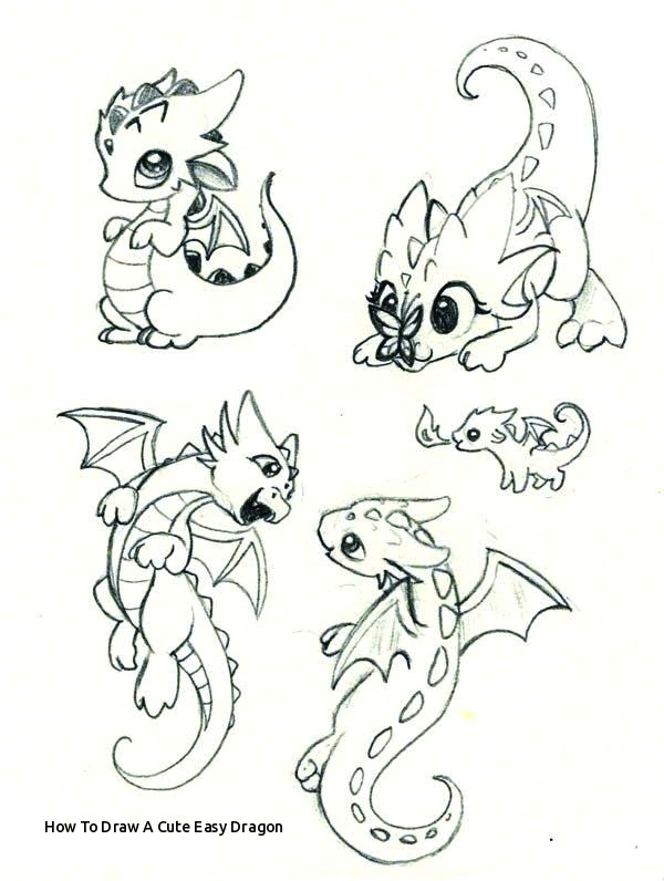 Draw Dragons Easily How to Draw A Cute Easy Dragon Baby Dragon Prslide Com