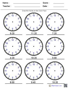 Draw Hands Quarter to and Past 22 Best Telling Time Printables Images Clock Worksheets Learning