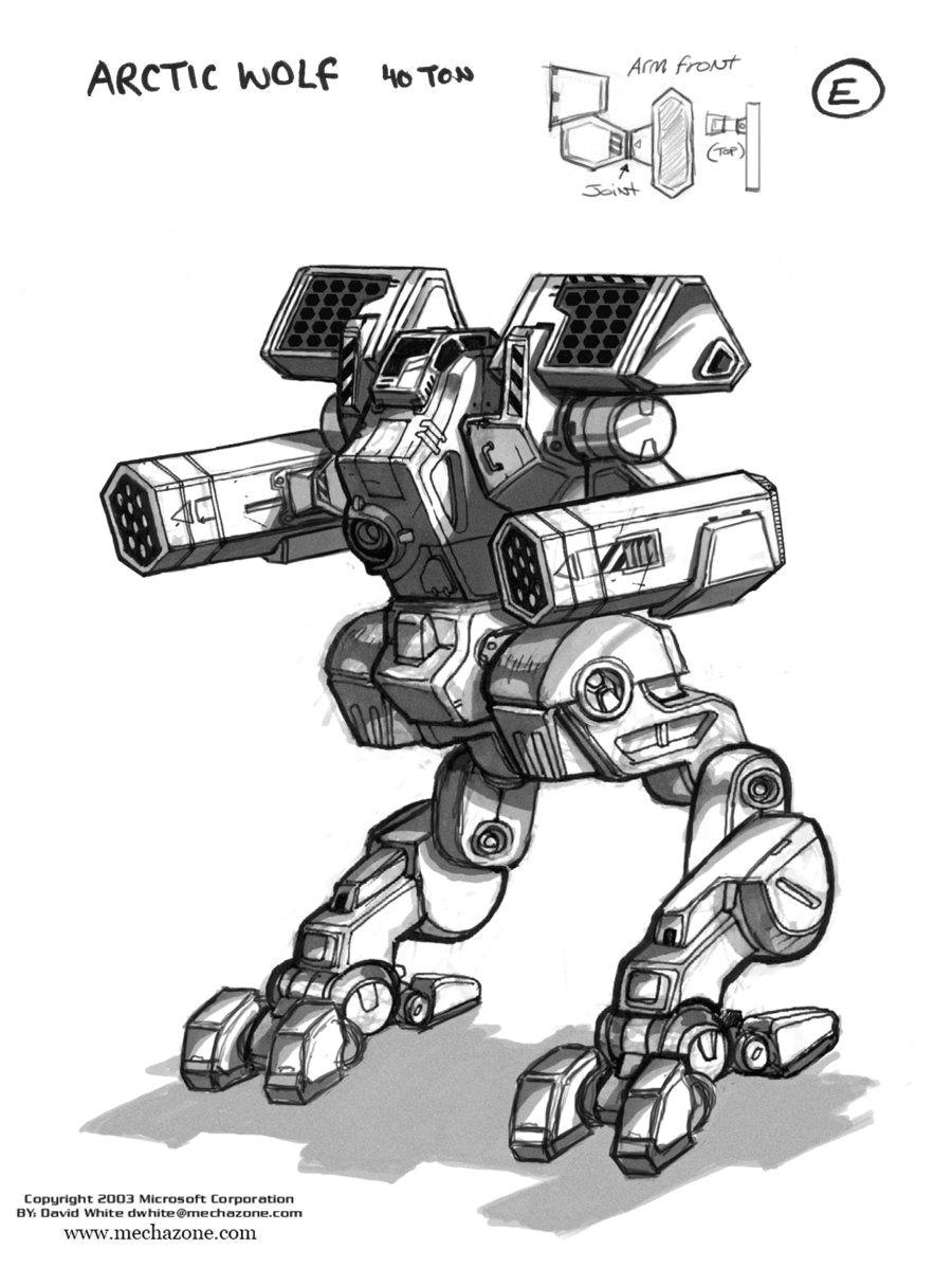 Draw Robot Wolf Mechwarrior 4 Arctic Wolf by Mecha Master Deviantart Com On