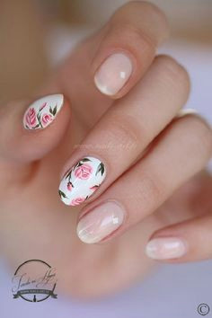 Draw Roses On Nails 161 Best Rose Nails Images Rose Nails Pink Nails Belle Nails