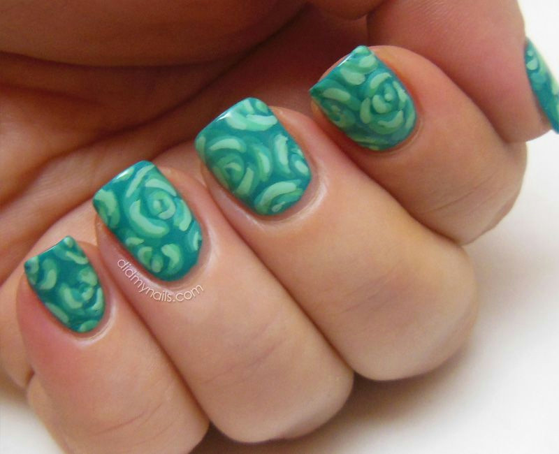 Draw Roses On Nails Cervical Health Awareness Nail Polish Manicure From Did My Nails