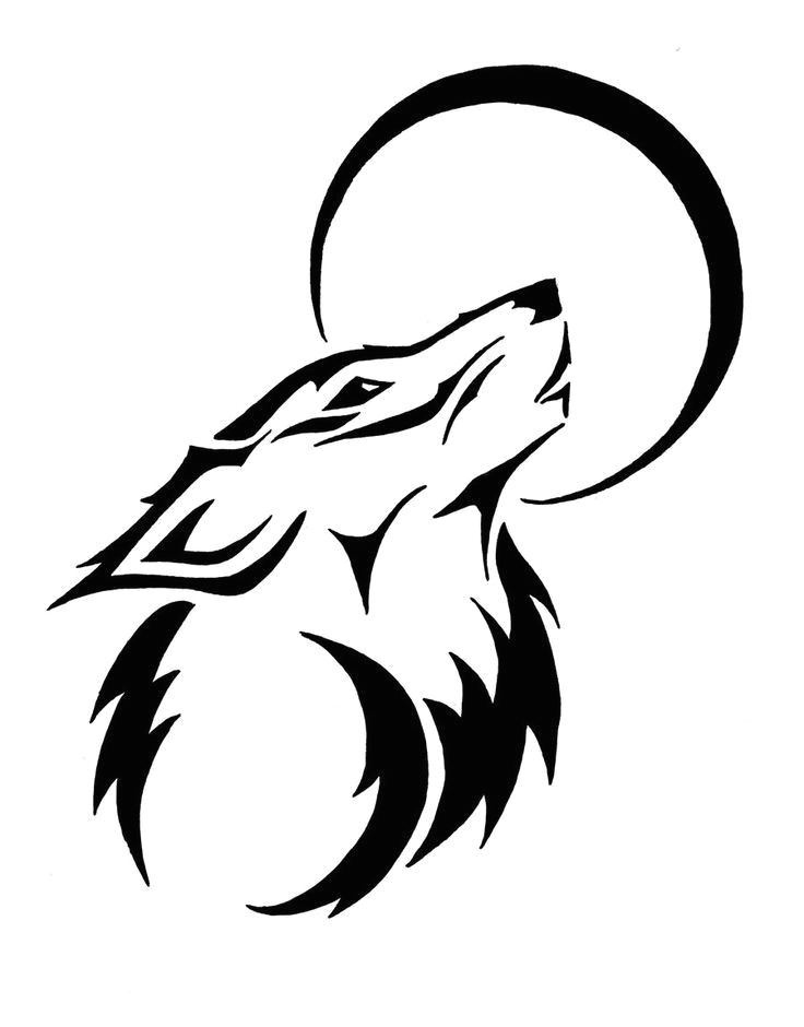 Draw Wolf Clipart Pin by Aryx On Sticker Ideas Wolf Tattoos Tribal Wolf Tattoos