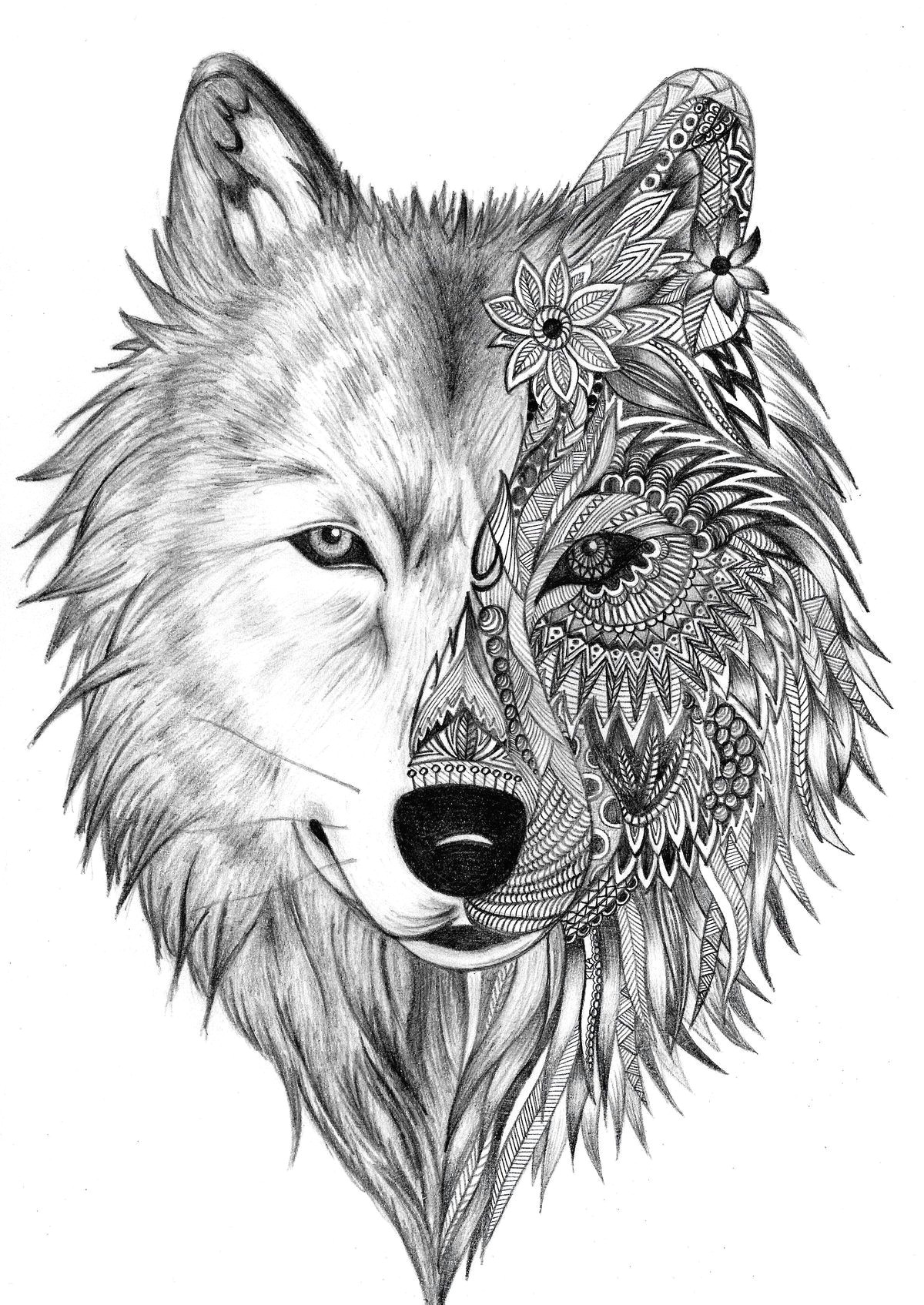 Draw Wolf Clipart Pin by Patti Lissberger On Wolfe Zentangle Pinterest Wolf