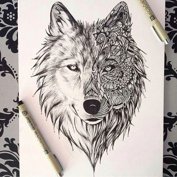 Draw Wolf Sketch Beautiful Wolf Drawing as A Tattoo Always Ink Tattoos Wolf