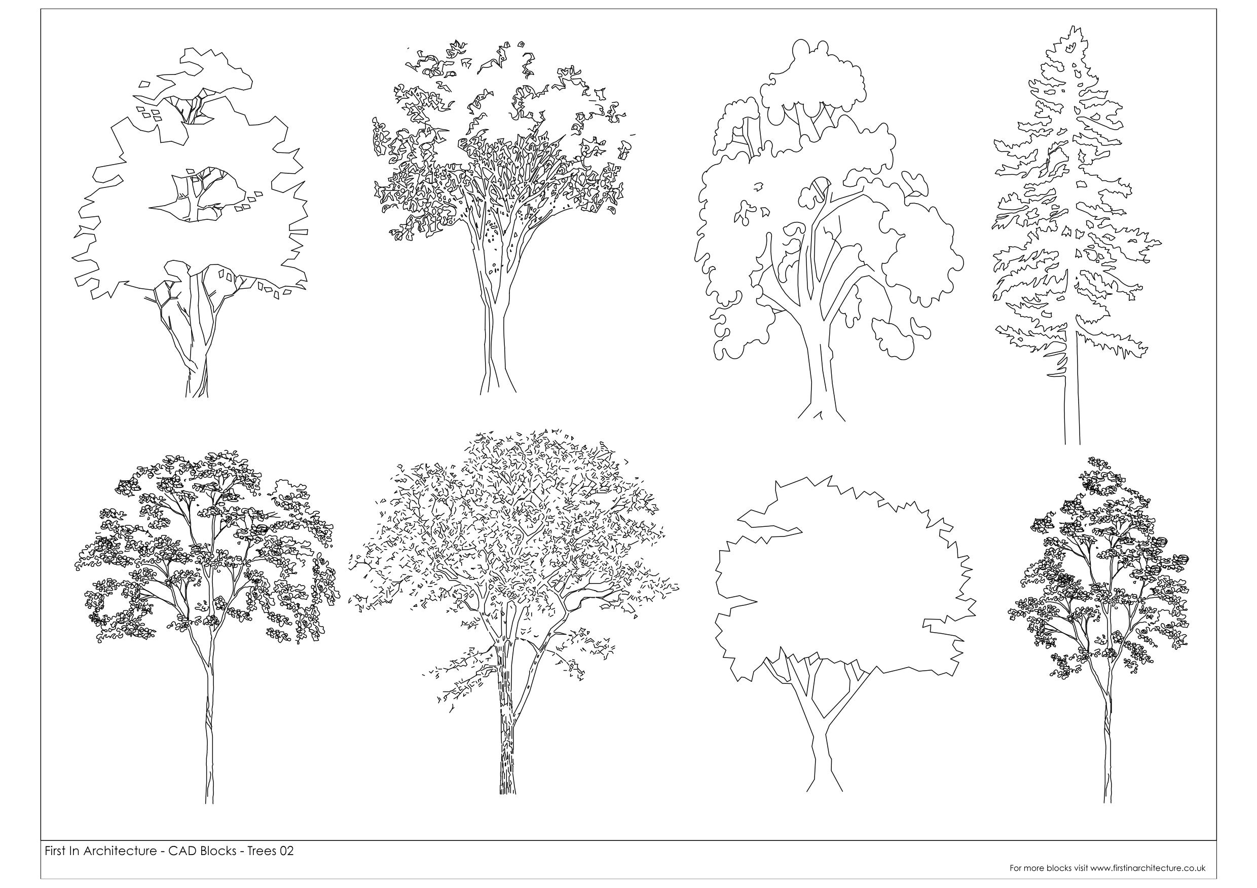 Drawing 02 02 Free Cad Blocks Trees 02 Sketch Pinterest Cad Blocks