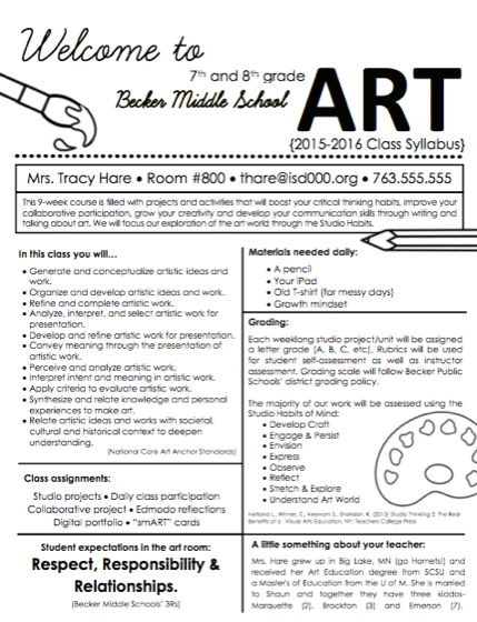 Drawing 1 Syllabus Create A Syllabus that Your Students Will Actually Want to Read the