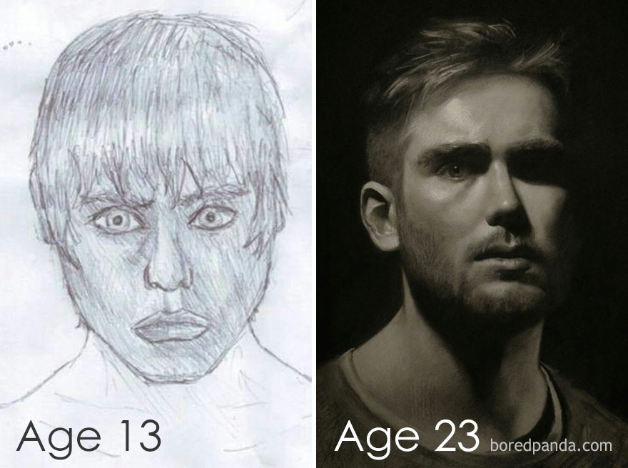 Drawing 1 Year Progress Draw This Again Challenge Shows that Practice Makes Perfect 237