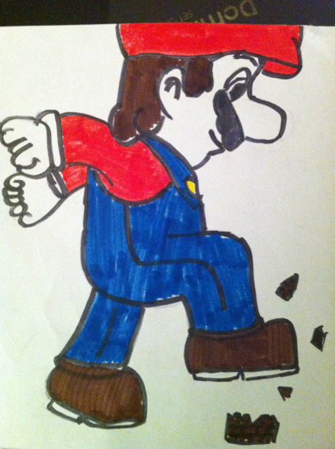 Drawing 10 Year Old We Love Super Mario Marker Drawing by Willi 10 Years Old Our