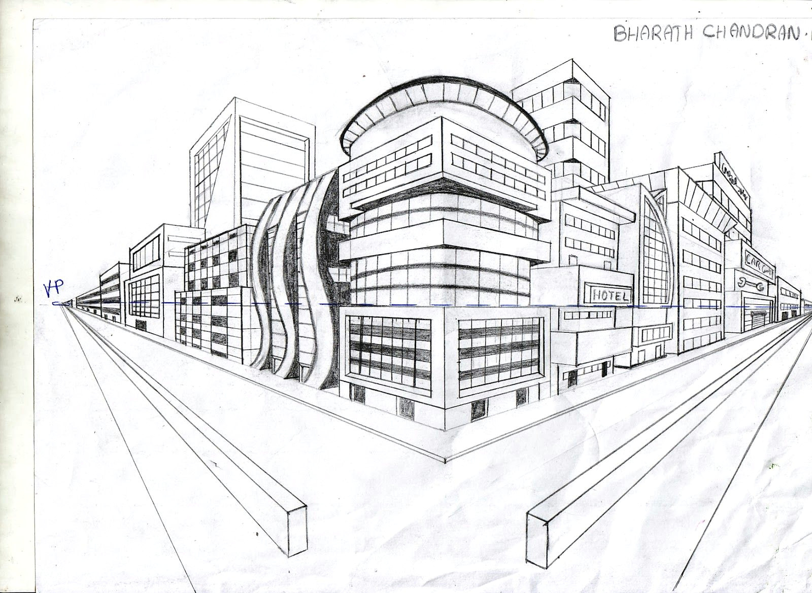 Drawing 2 Point Perspective Buildings Pin by Bridget Jane On School Two Point Perspective Point