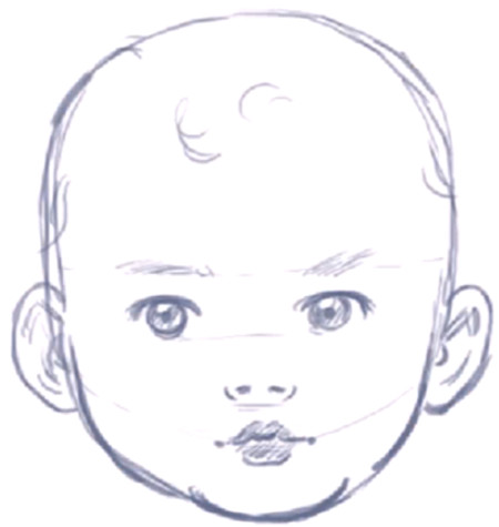 Drawing 3 4 Face How to Draw A Baby S Face Head with Step by Step Drawing